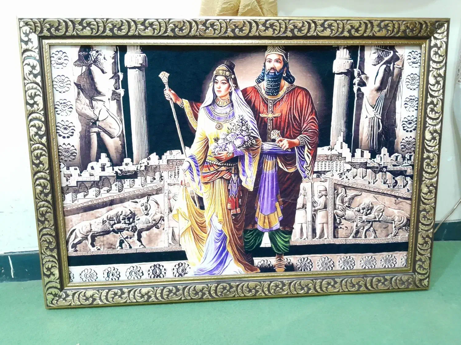 تابلو طرح هخامنش|تابلو فرش|بندر امام خمینی, |دیوار