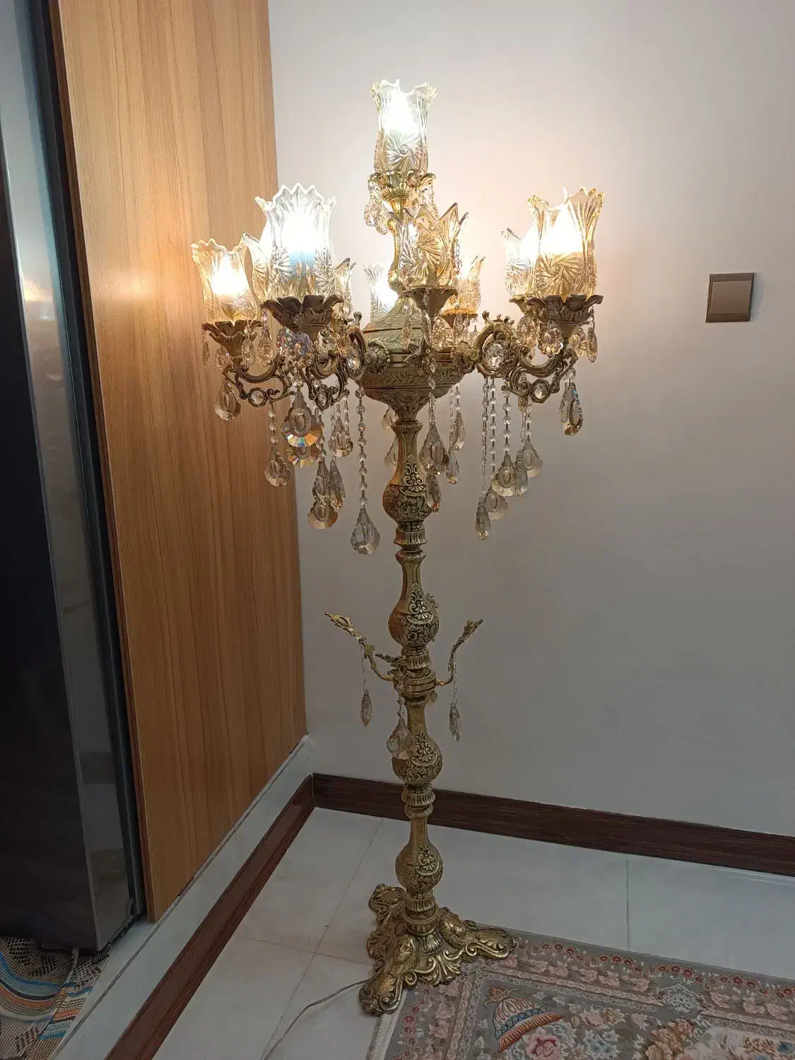 لوستر برنز کنار سالنی|لوستر و چراغ آویز|قم, شهرک قدس|دیوار