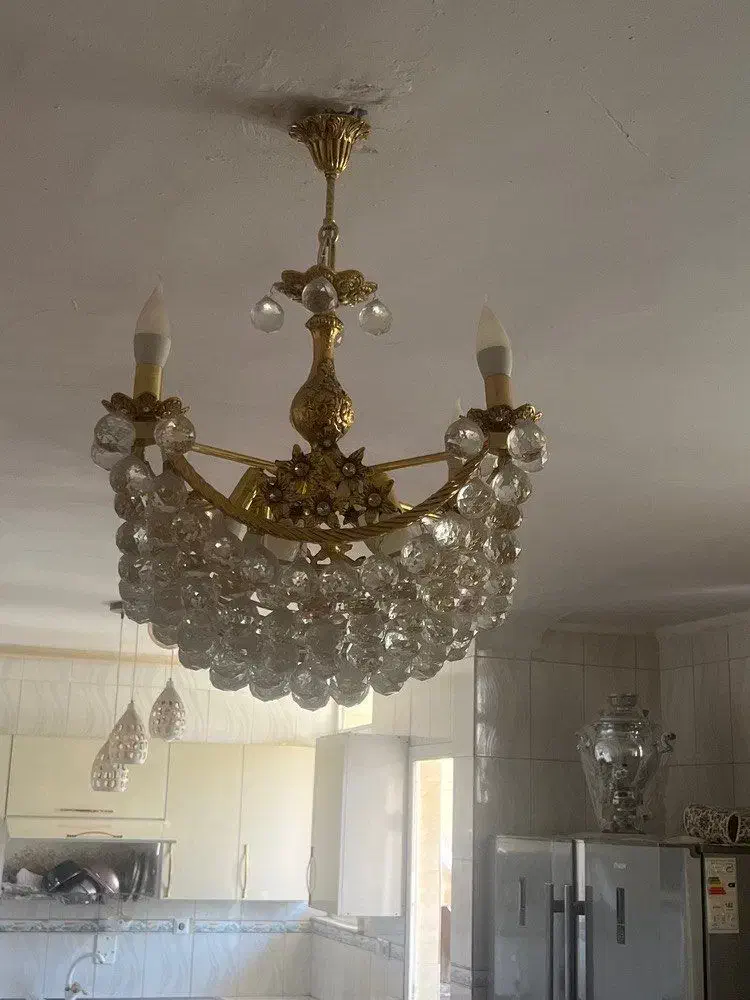 لوستر زیبا برنز اصل|لوستر و چراغ آویز|کرمانشاه, |دیوار