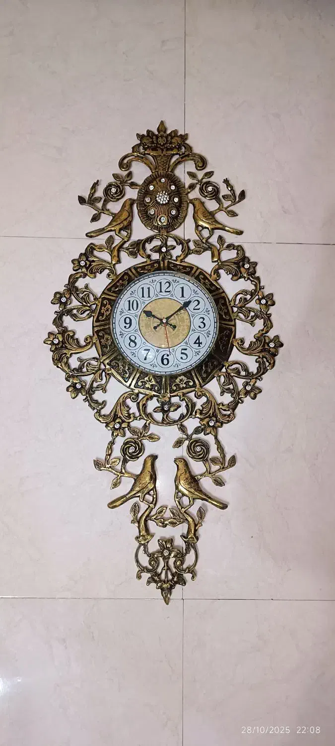 ساعت دیواری برنجی|ساعت دیواری و تزئینی|تهران, خاک سفید|دیوار