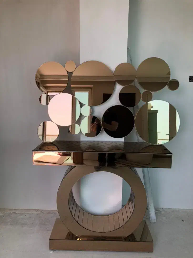 آیینه کنسول دکوراتیو شامپاینی|بوفه، ویترین، کنسول|تهران, محمودیه|دیوار