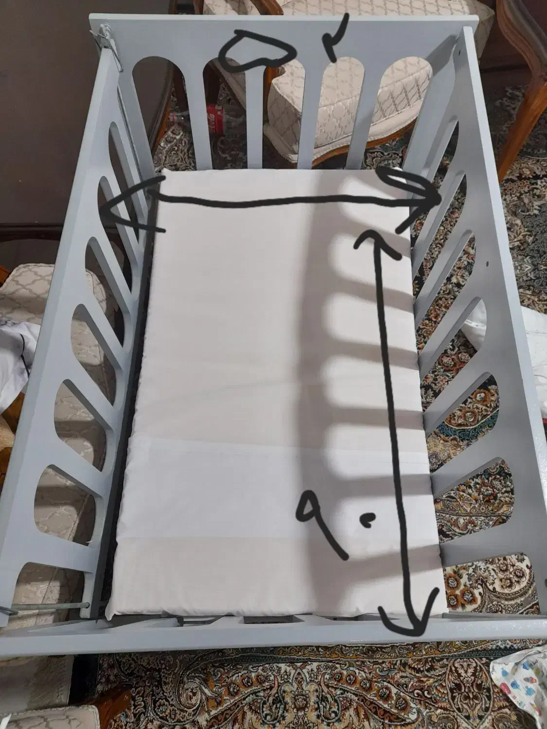 تخت کنار مادر|تخت و صندلی بچه|رشت, پیرکلاچای|دیوار