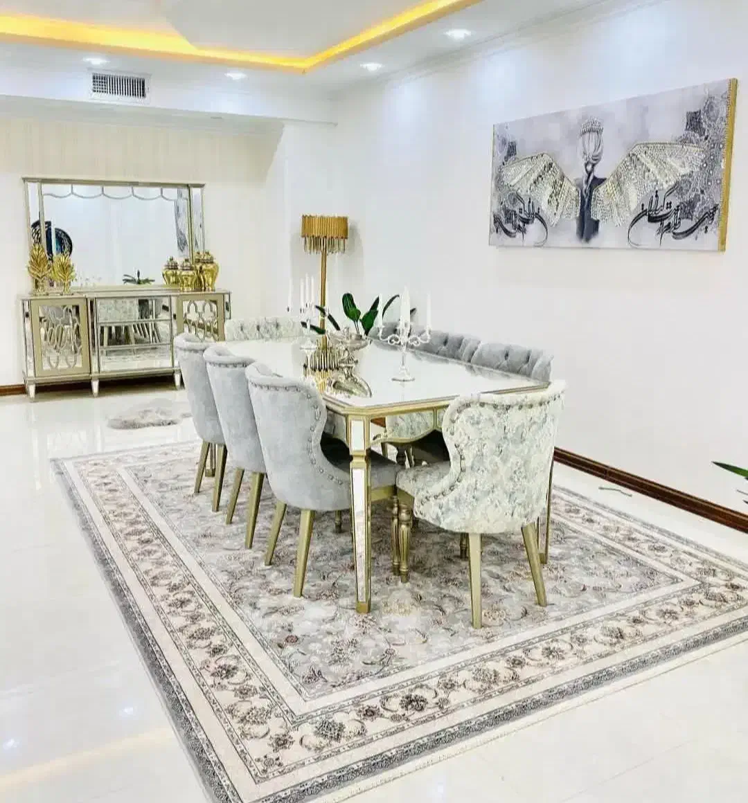 4عدد قالی 9 متری گل برجسته|فرش|سیرجان, |دیوار