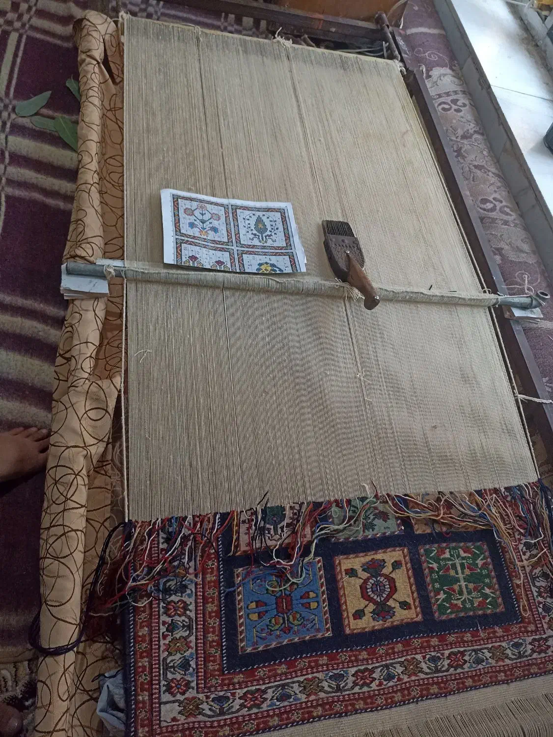 گلیم|گلیم، جاجیم، گبه|سیرجان, |دیوار