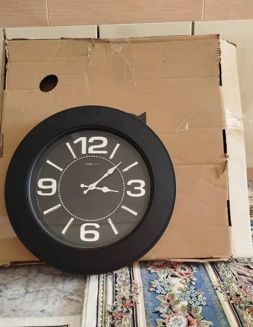 ساعت مشکی نو|ساعت دیواری و تزئینی|آبیک, |دیوار