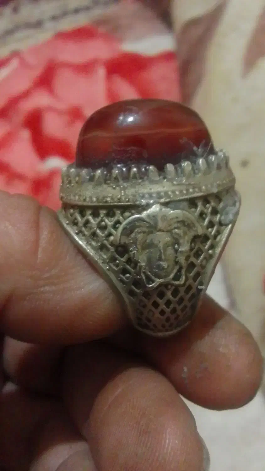 انگشتر قدیمی رکاب نقره ۹۰سنگ سلیمانی|جواهرات|برازجان, |دیوار