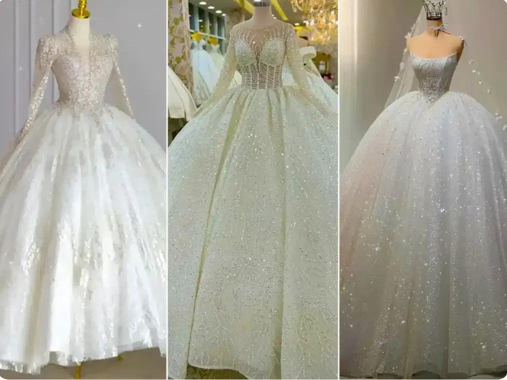 فروش تعدادی لباس عروس و تاج و تور نو زیرقیمت|لباس|آزادشهر, |دیوار