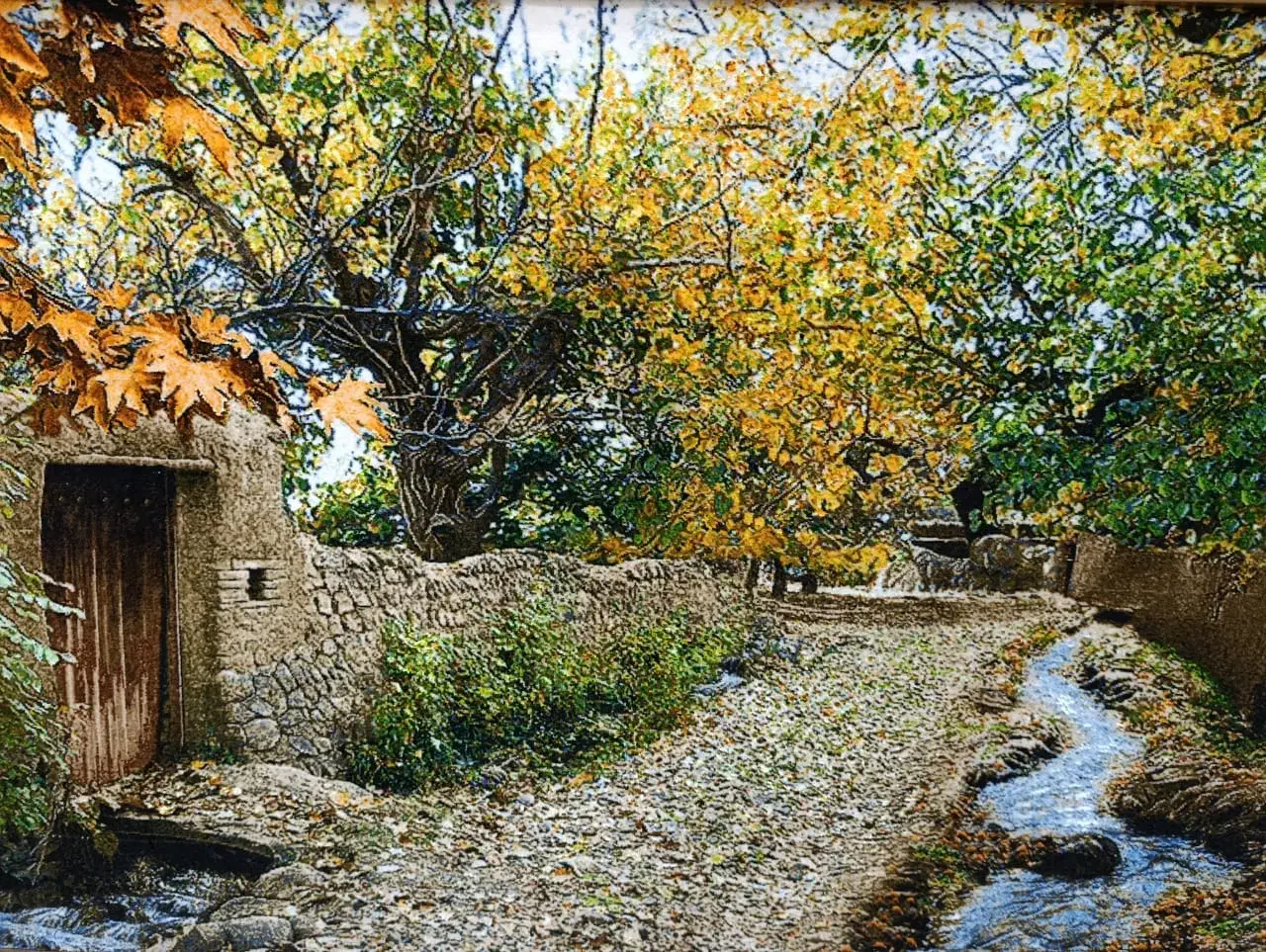 تابلوفرش چله ابریشم سایز بزرگ کوچه باغ/نقد و اقساط|تابلو فرش|تهران, لویزان|دیوار