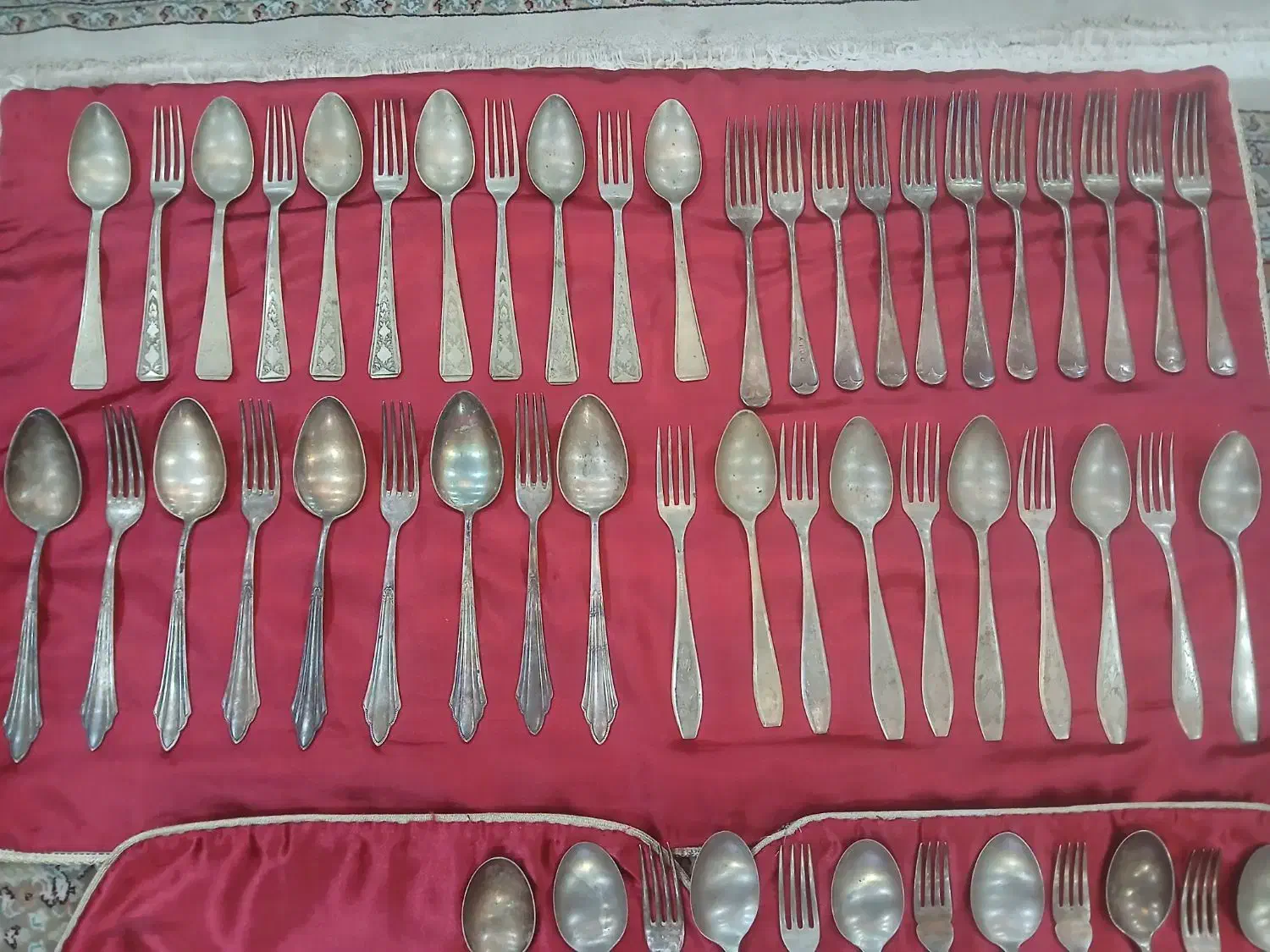 قاشق و چنگال و چاقو انگلیسی با قدمت ۹۰سال|کلکسیون اشیاء عتیقه|تهران, فدک|دیوار