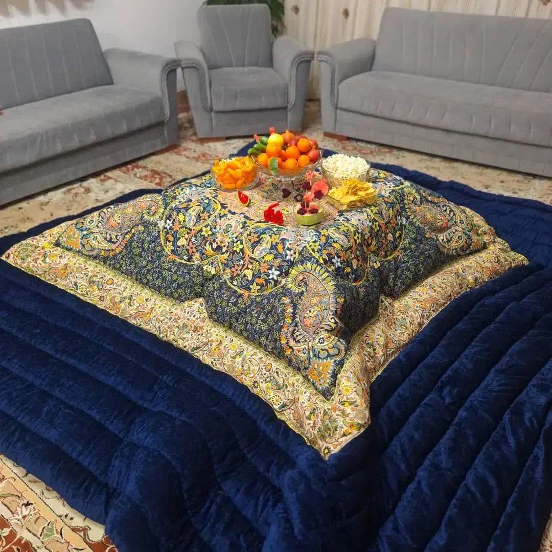 لحاف کرسی ترمه دستدوز سنتی یلدایی یزد|رختخواب، بالش، پتو|تبریز, |دیوار