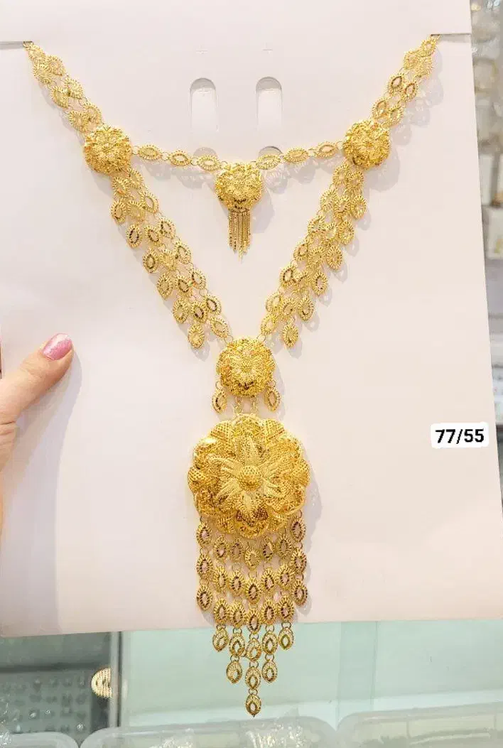 سرویس گردنبند نقره بحرینی آبکاری طلا (طرح طلا)|جواهرات|تهران, لویزان|دیوار