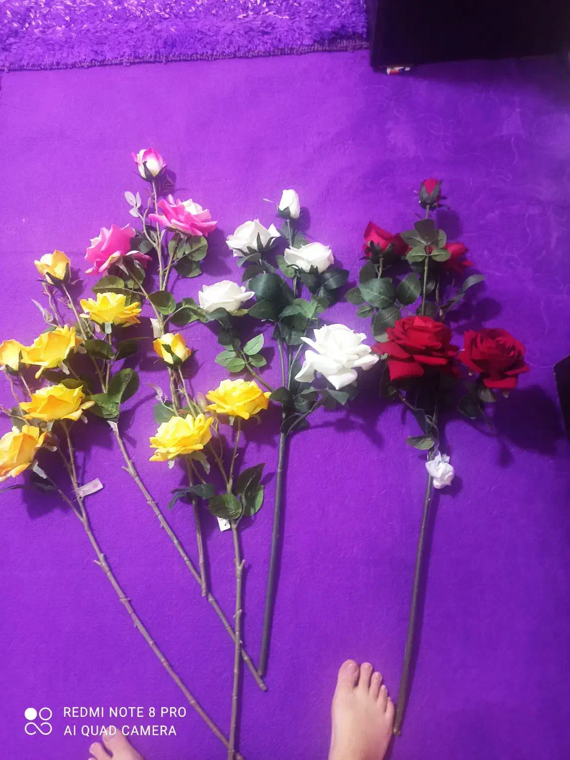 گل رز خارجی کیفیت عالی قابل شستشو|گل مصنوعی|کرمانشاه, |دیوار