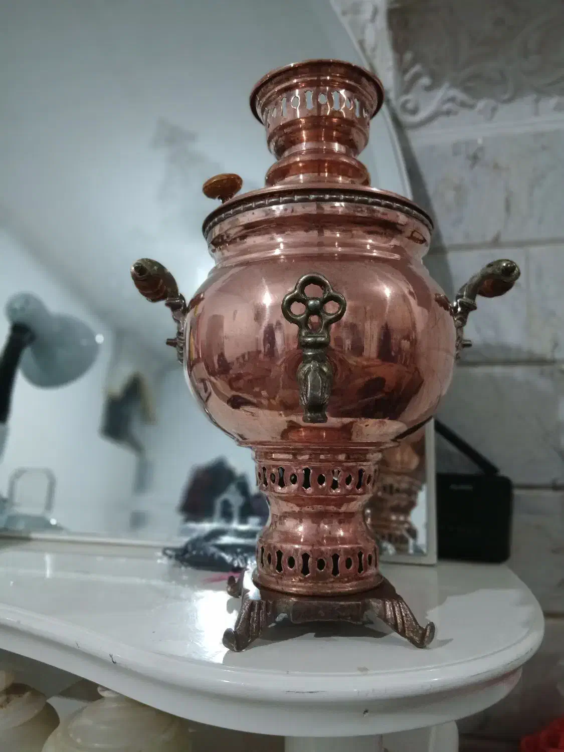 سماور ذغالی ۴ لیتری|سماور، چای‌ساز، قهوه‌ساز|قم, باغ شریفی|دیوار