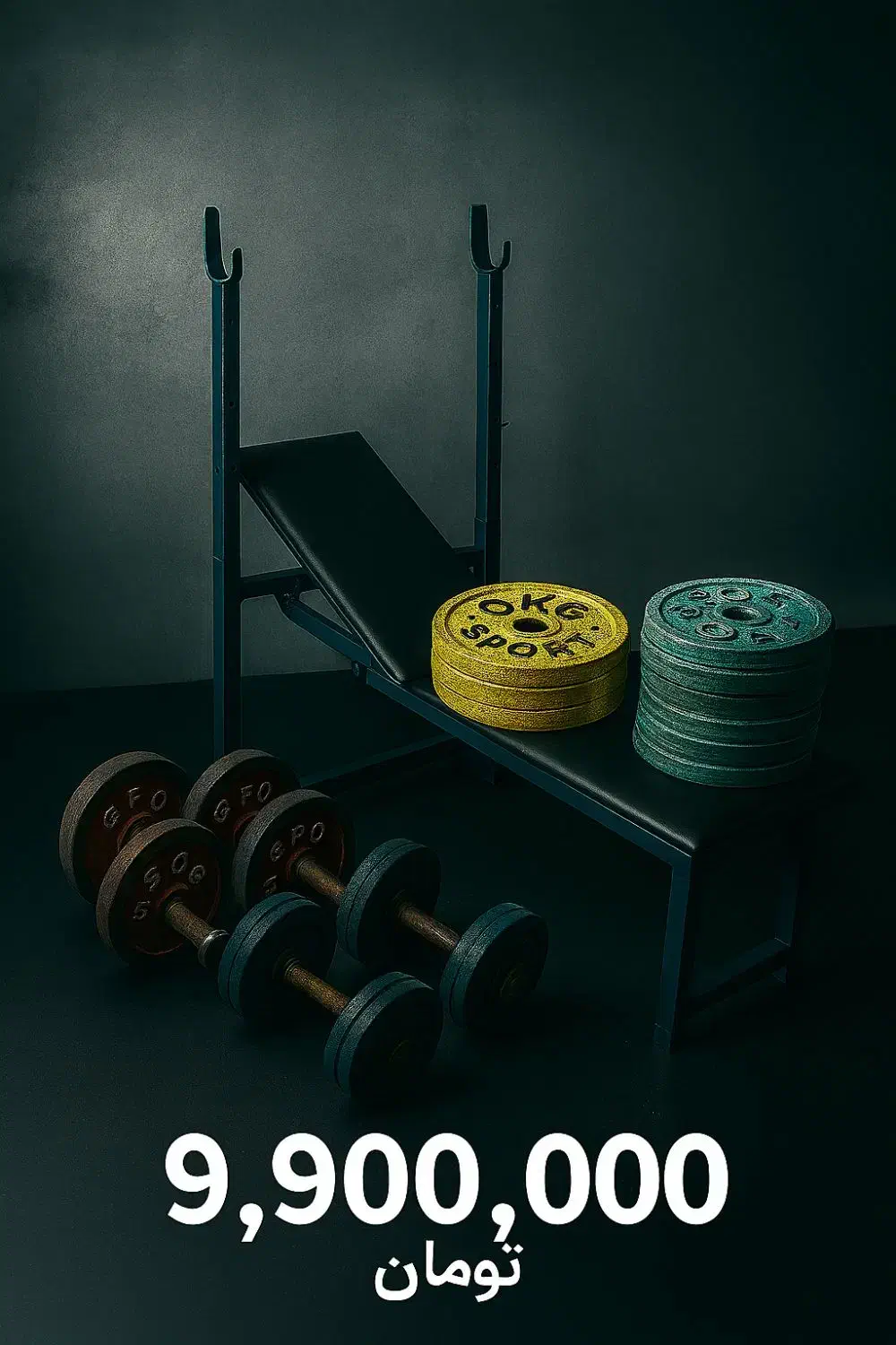 میز هالتر همراه با دمبل|تجهیزات ورزشی|محمدشهر, همایون ویلا|دیوار