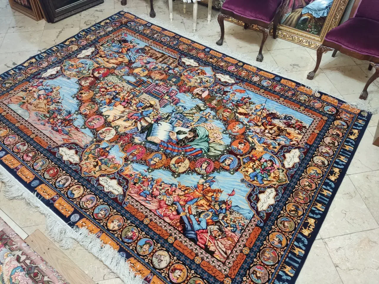 تابلو فرش سلاطین ۷ متری|تابلو فرش|تبریز, |دیوار