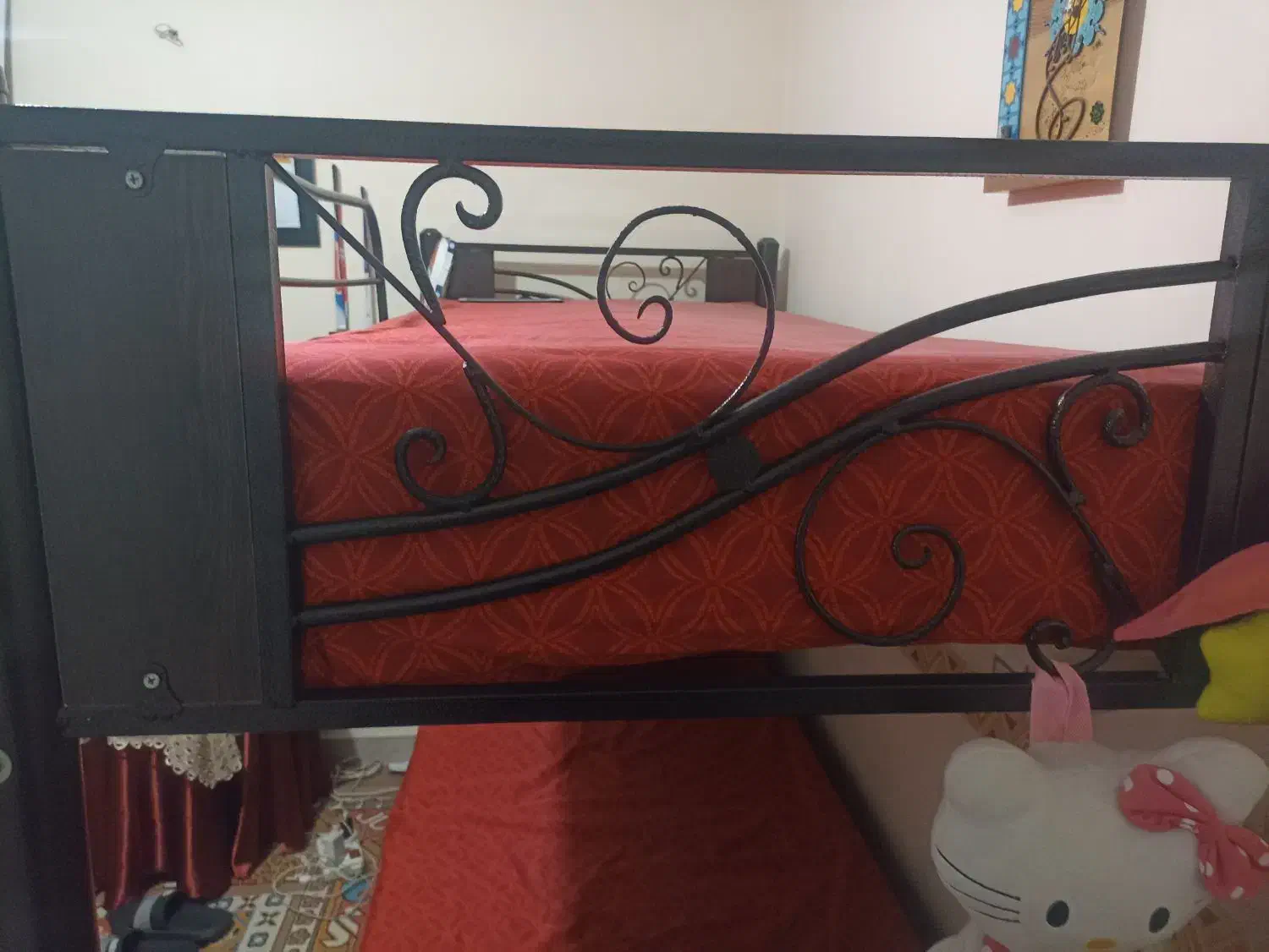 تخت خواب دو طبقه همراه با تشک و نردبان|تخت و سرویس خواب|سمنان, |دیوار