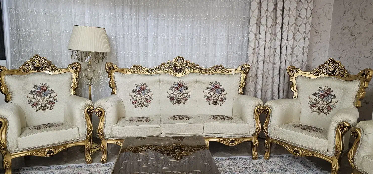 سرویس مبلمان9نفره شیک|مبلمان خانگی و میز عسلی|کرمانشاه, |دیوار