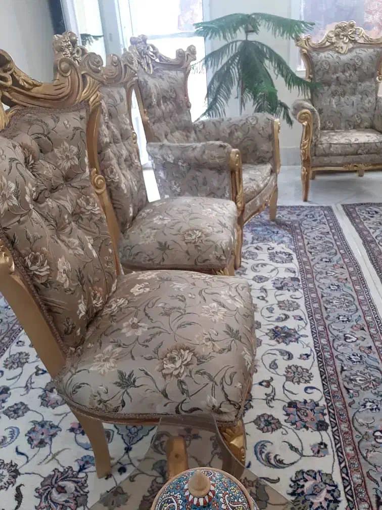 مبل سلطنتی ۷ نفره + مبل میز ناهارخوری ۸ نفره|مبلمان خانگی و میز عسلی|داران, |دیوار