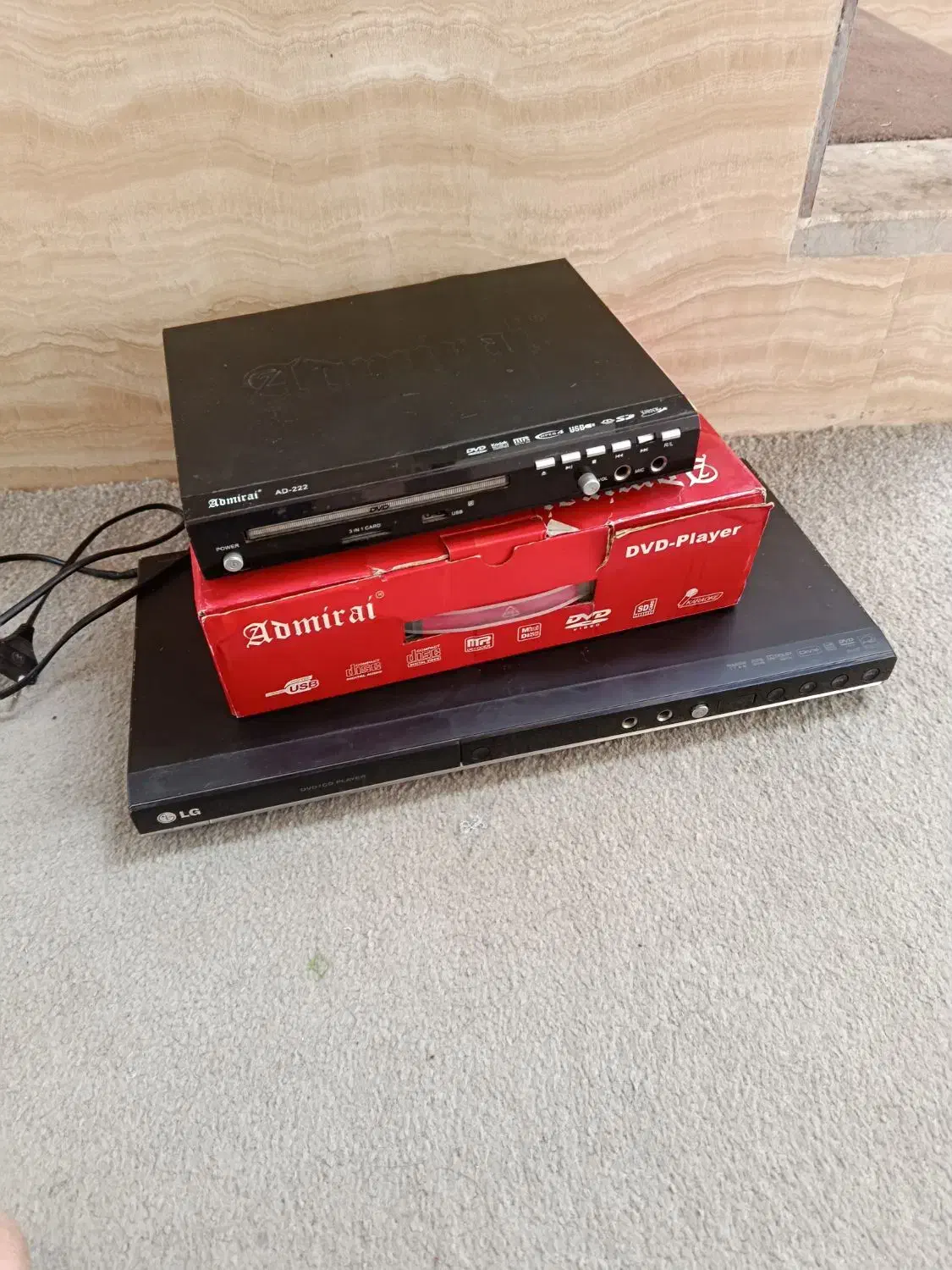 دو عدد دستگاه دی وی دی|پخشکننده DVD و ویدیو|داراب, |دیوار