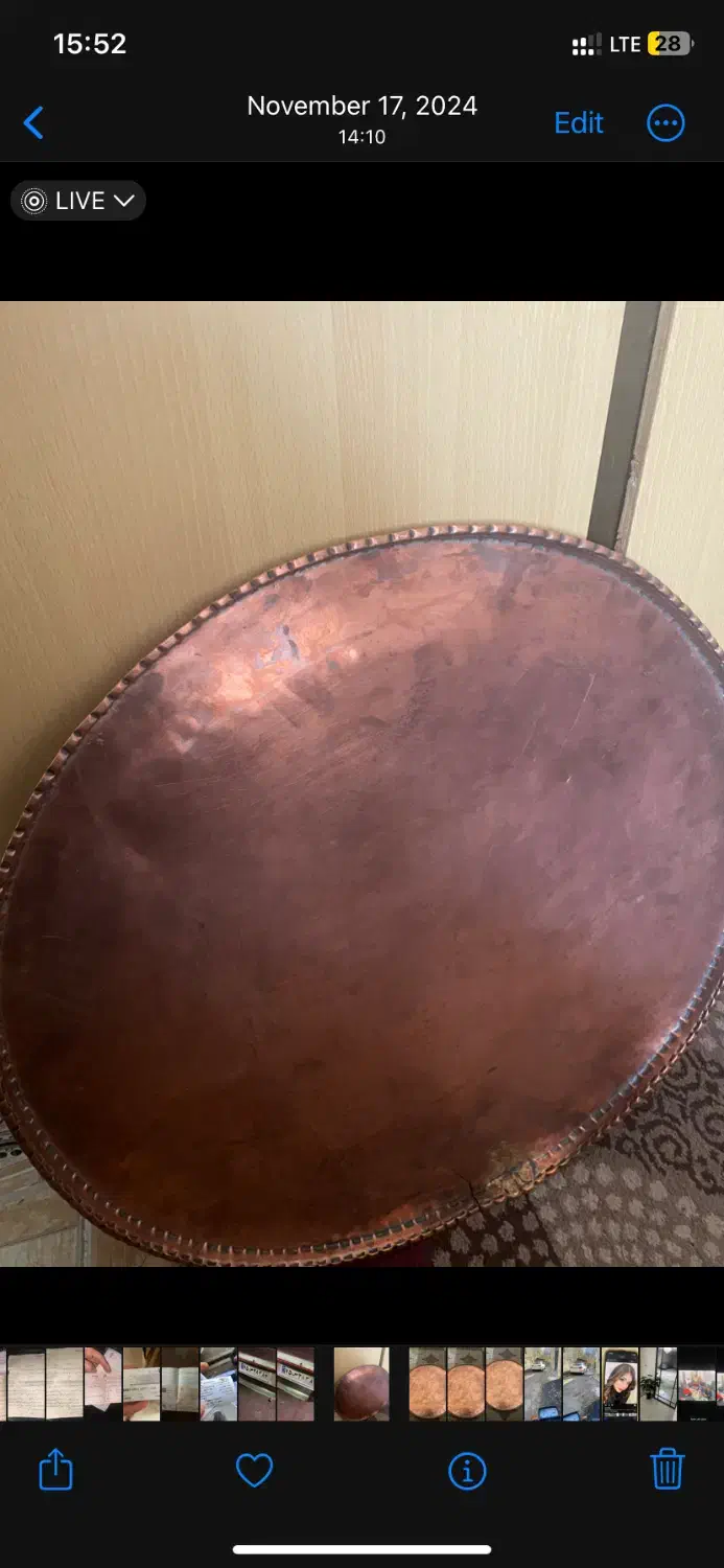 سینی مسی|کلکسیون اشیاء عتیقه|کرج, کوی کارمندان جنوبی|دیوار