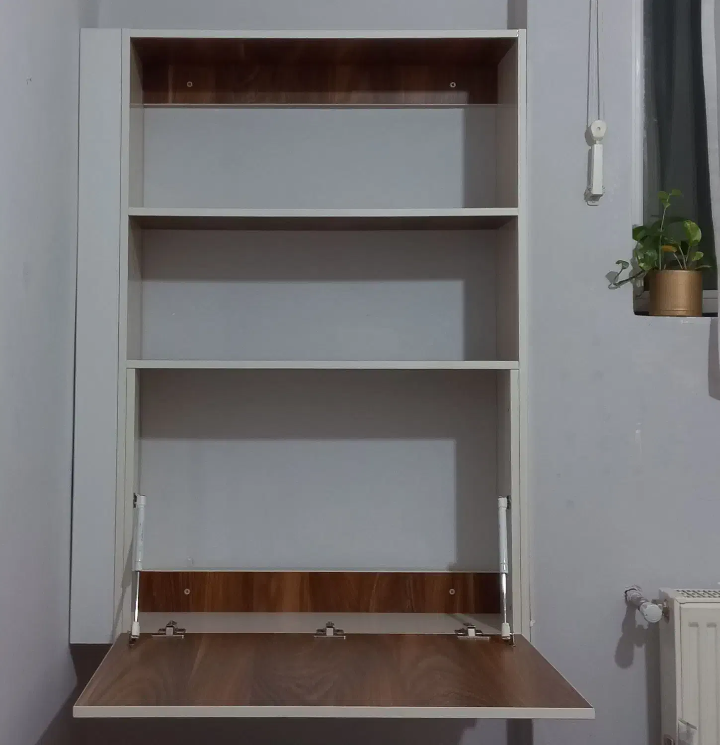 قفسه کتابخانه با میز تاشو|کتابخانه، شلف، قفسه‌های دیواری|مراغه, |دیوار