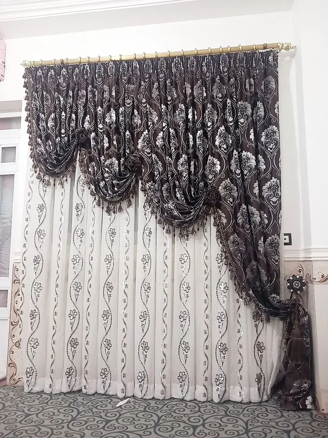 پرده دوتیکه|پرده، رانر، رومیزی|علی‌آباد کتول, |دیوار