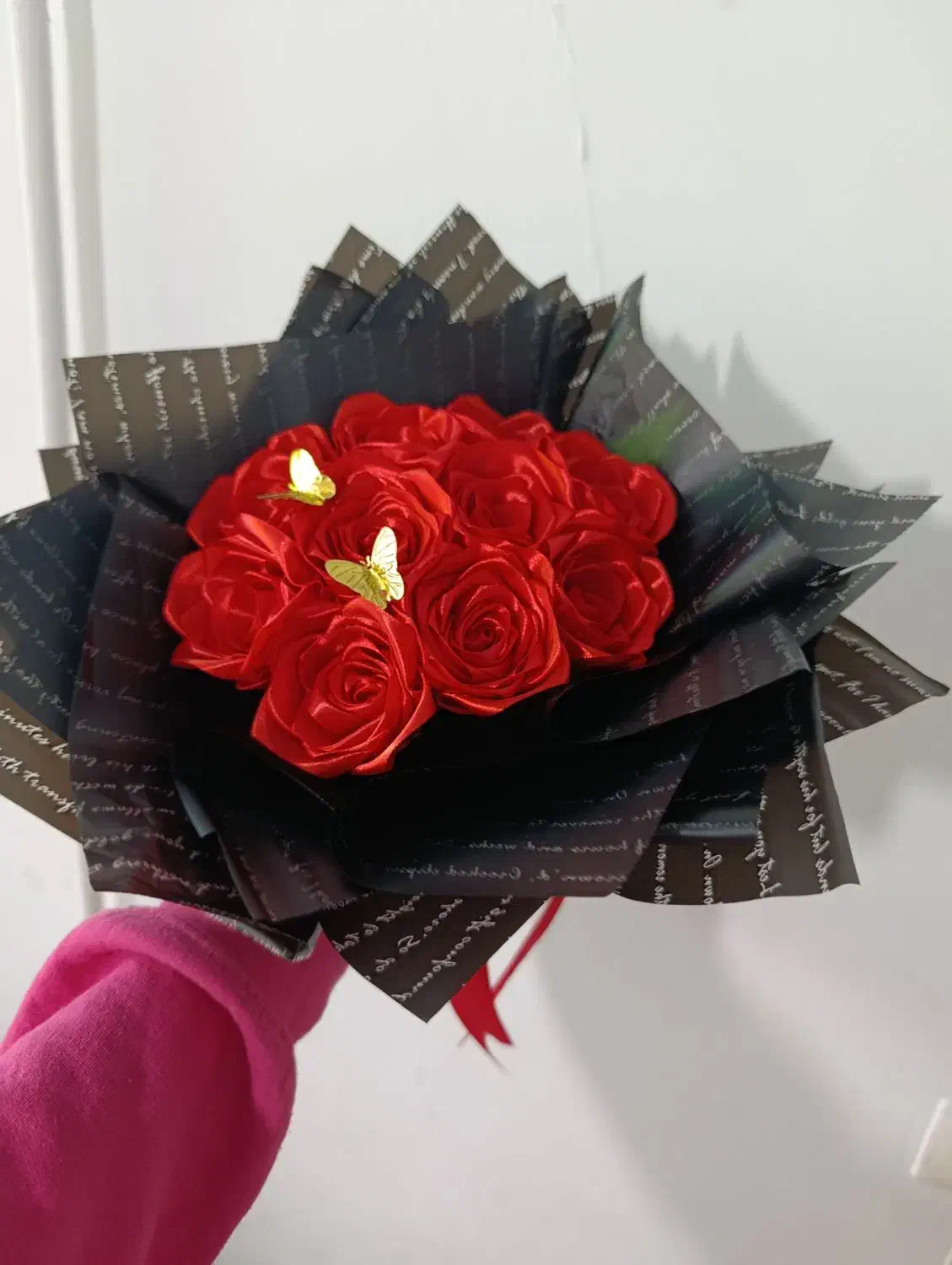 دسته گل روبانی حاضر و آماده تحویل|گل مصنوعی|کرمانشاه, |دیوار