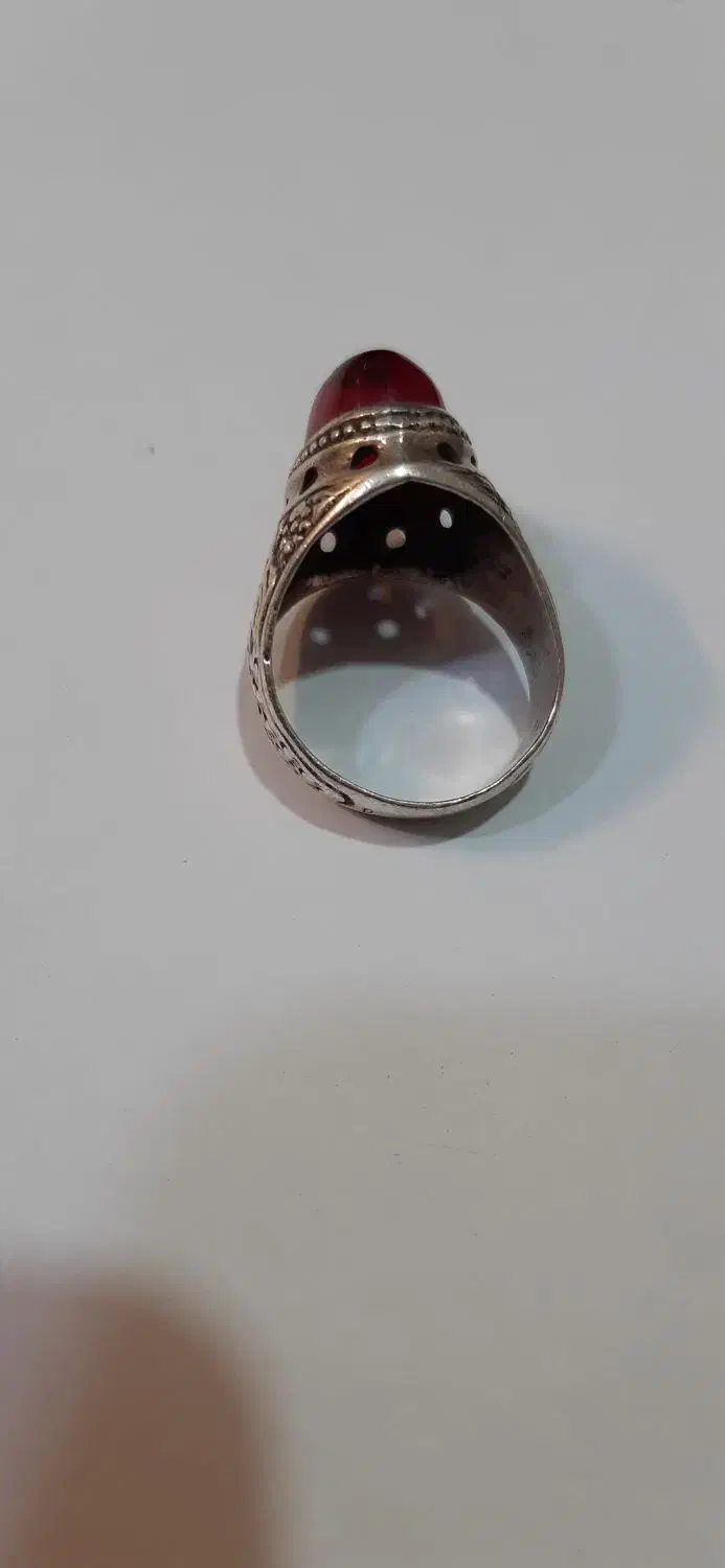 انگشتر نقره/مردانه/یاقوت/رکاب/نگین|جواهرات|باقرشهر, |دیوار