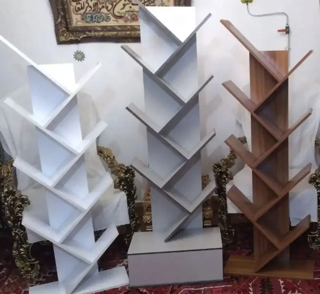 کتابخانه درختی کم جا|کتابخانه، شلف، قفسه‌های دیواری|تبریز, |دیوار