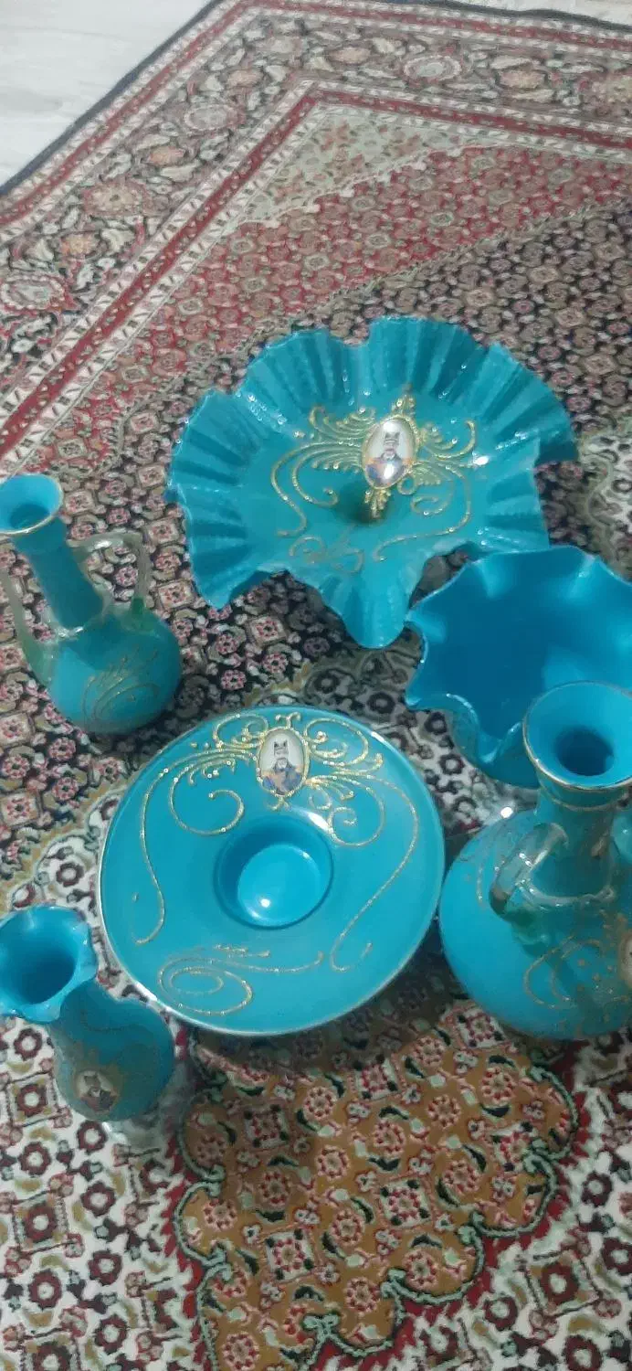 ظروف فیروزه‌ای|ظروف سرو و پذیرایی|پارس‌آباد, |دیوار