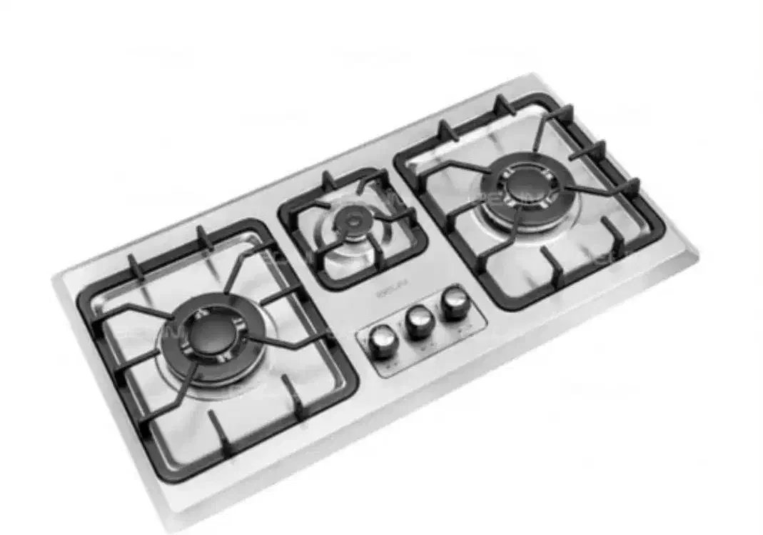 گاز صفحه ای ۳ شعله استیل(۲ پلوپز)|اجاق گاز و لوازم برقی پخت‌وپز|رشت, باهنر|دیوار