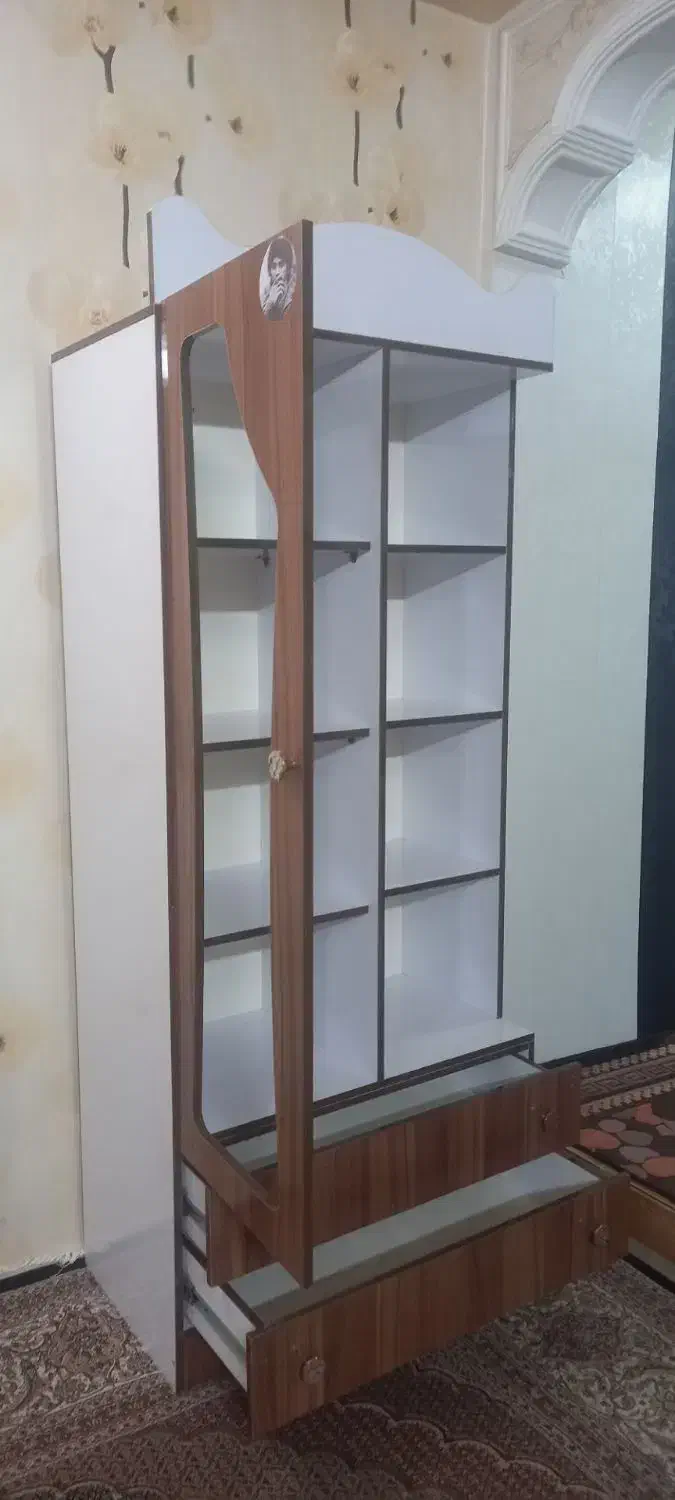 کتابخانه MDF در حد نو|کتابخانه، شلف، قفسه‌های دیواری|اردبیل, |دیوار