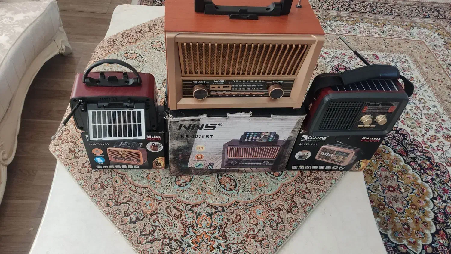 دوسه اسپیکر اصل فلش خور رادیو قوی.انرژی خورشیدی|سیستم صوتی خانگی|شیراز, فرهنگ شهر|دیوار