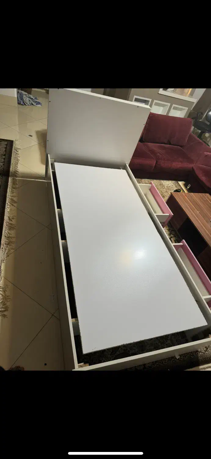 ست تخت و قفسه و میز نئوپان روکش mdf|تخت و سرویس خواب|ساری, |دیوار