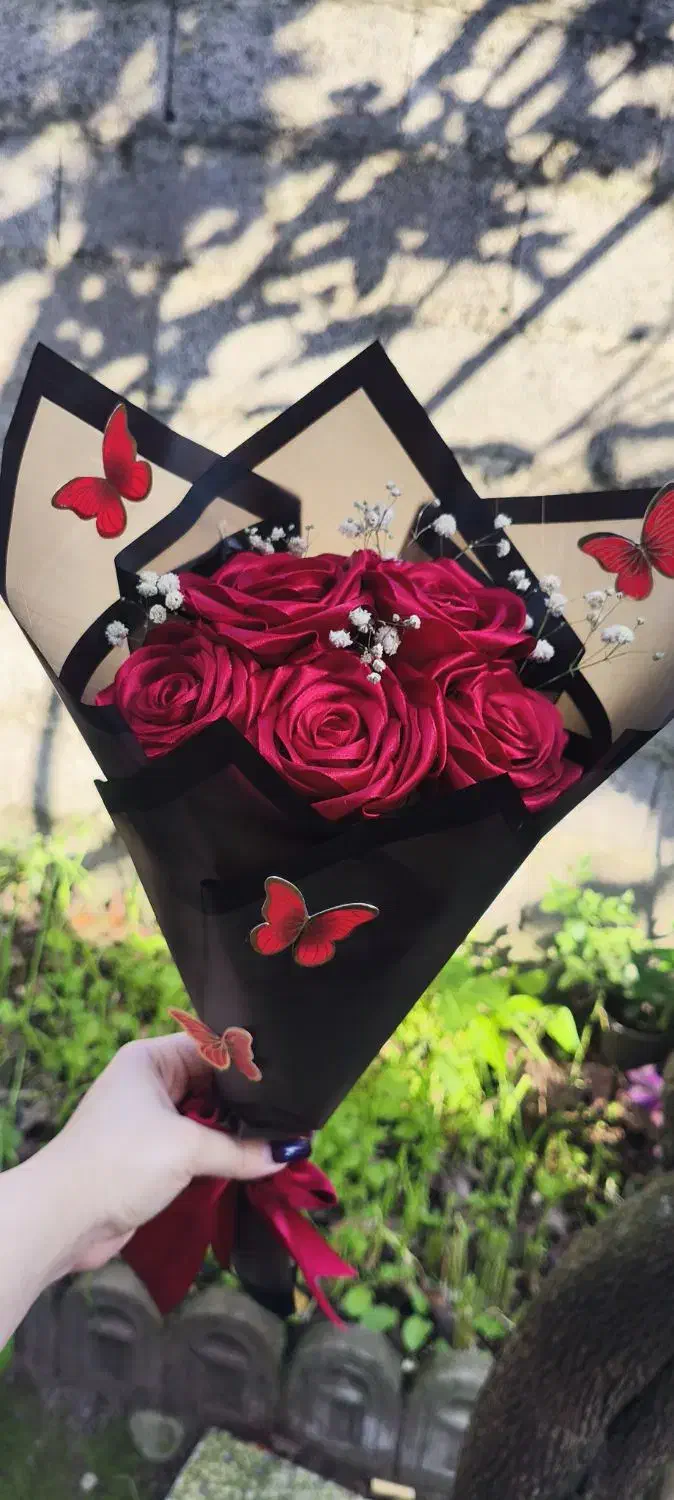 دسته گل ربانی|گل مصنوعی|سنگر, |دیوار