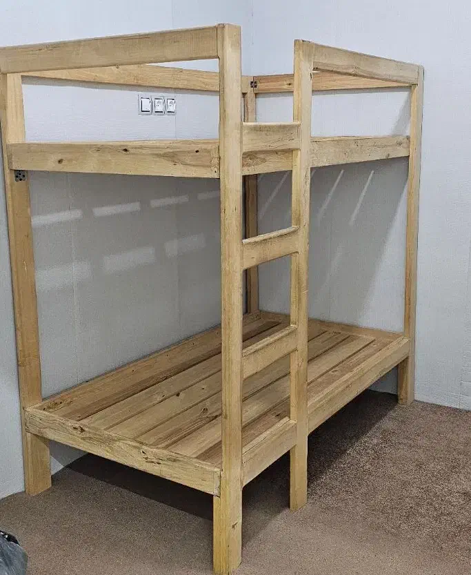 تخت دو طبقه تمام چوب|تخت و سرویس خواب|آبادان, |دیوار