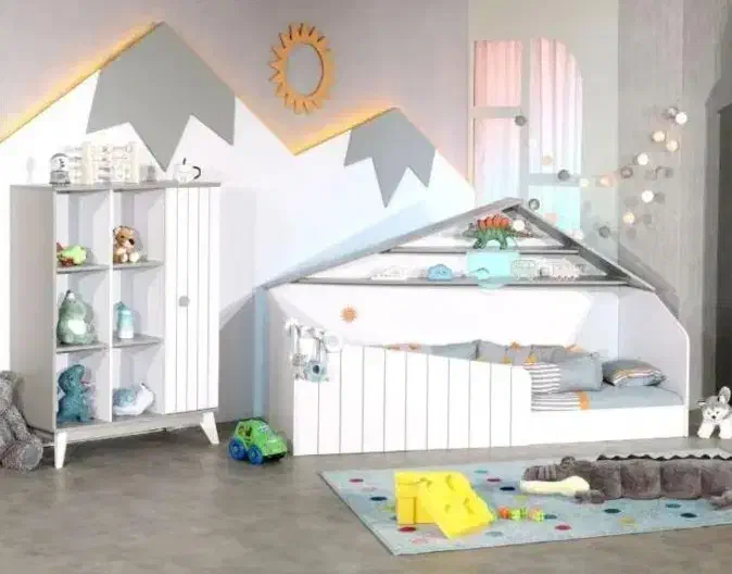 تخت آشیانه کودک و نوجوان سنا چوب|تخت و سرویس خواب|کرمانشاه, |دیوار