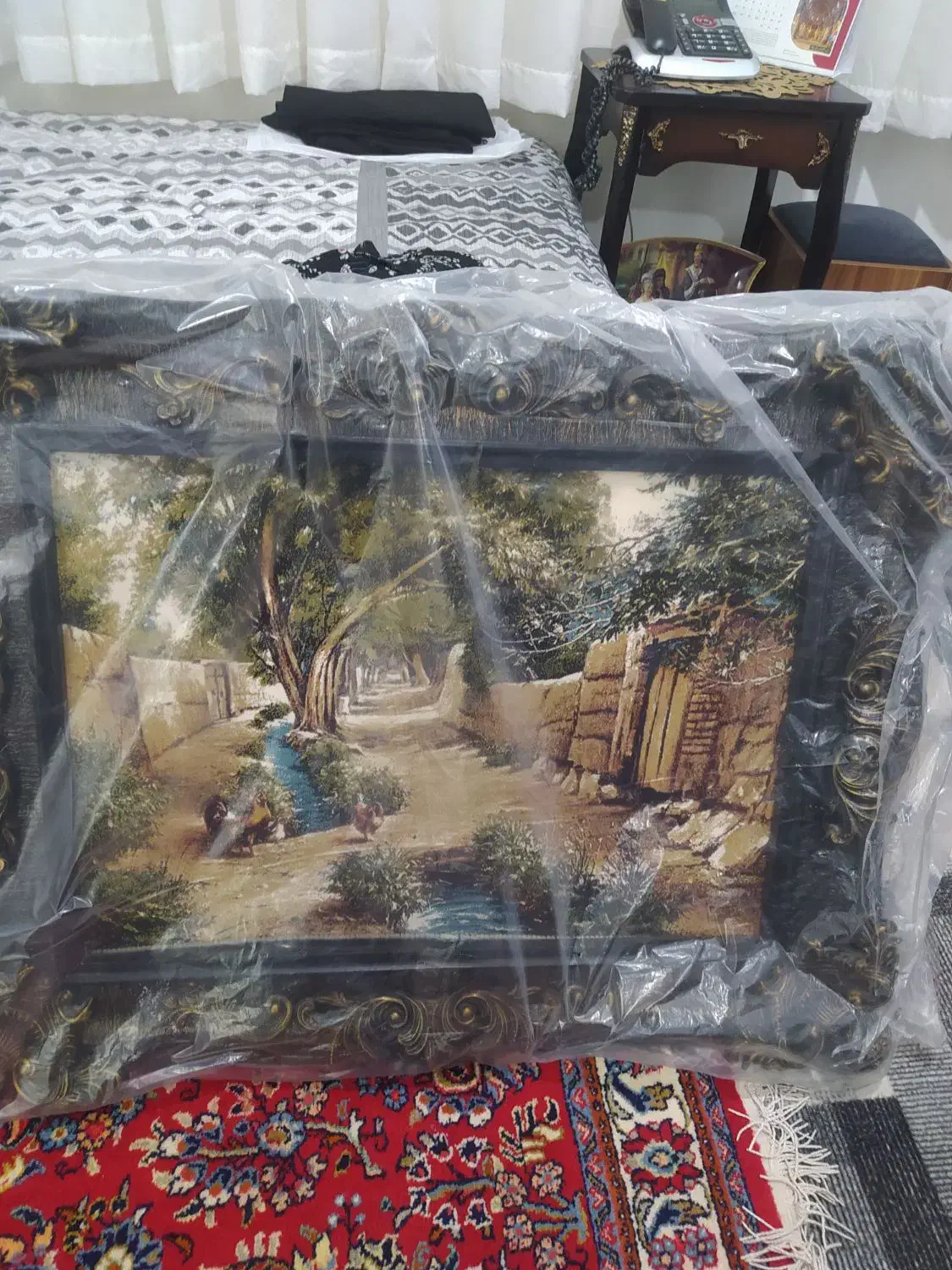 دو عدد تابلو فرش|تابلو فرش|اراک, |دیوار