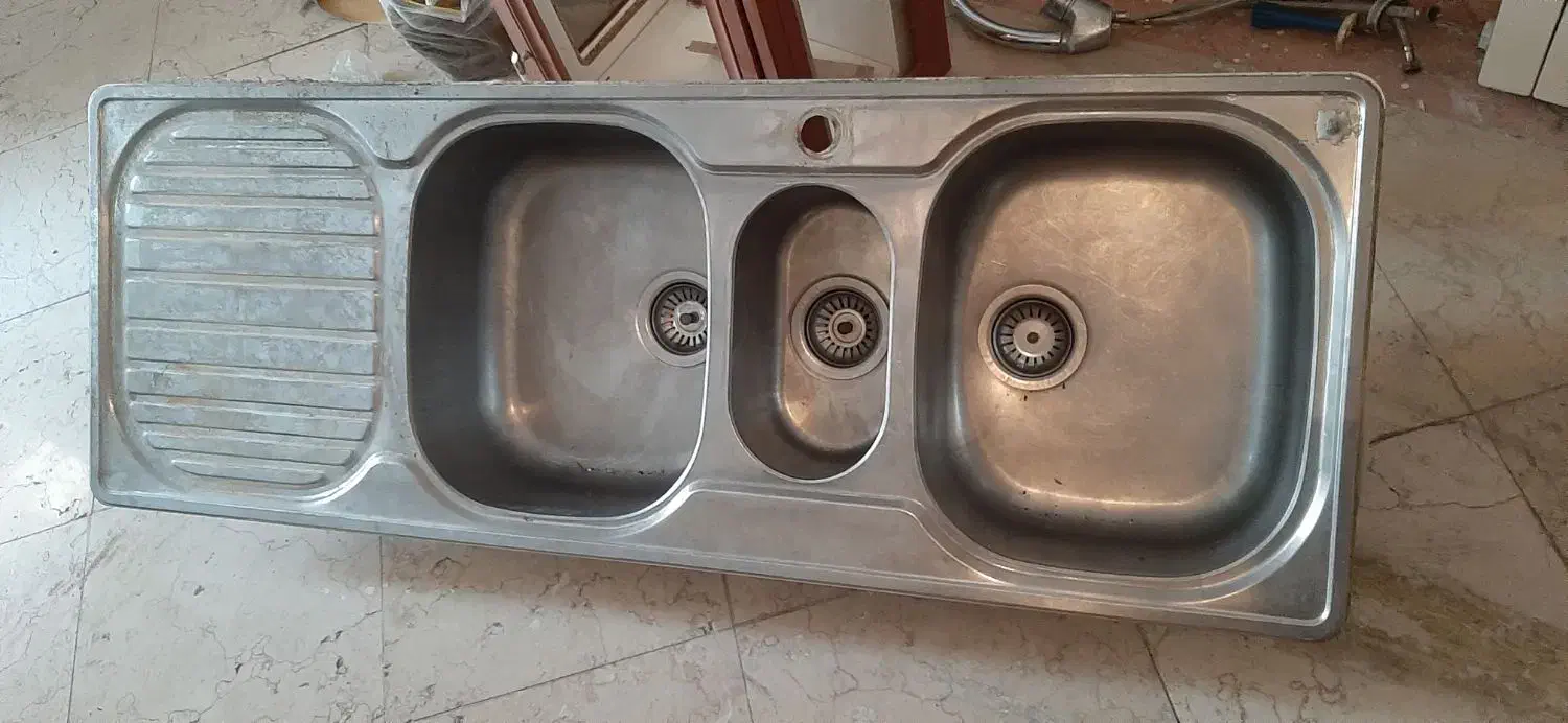 سینک استیل سه لگن|مصالح و تجهیزات ساختمان|تهران, دکتر هوشیار|دیوار