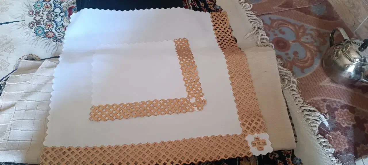 تعدادی رومیزی ورودکوری های هویه کاری|پرده، رانر، رومیزی|اسلامشهر, شهرک الهیه|دیوار