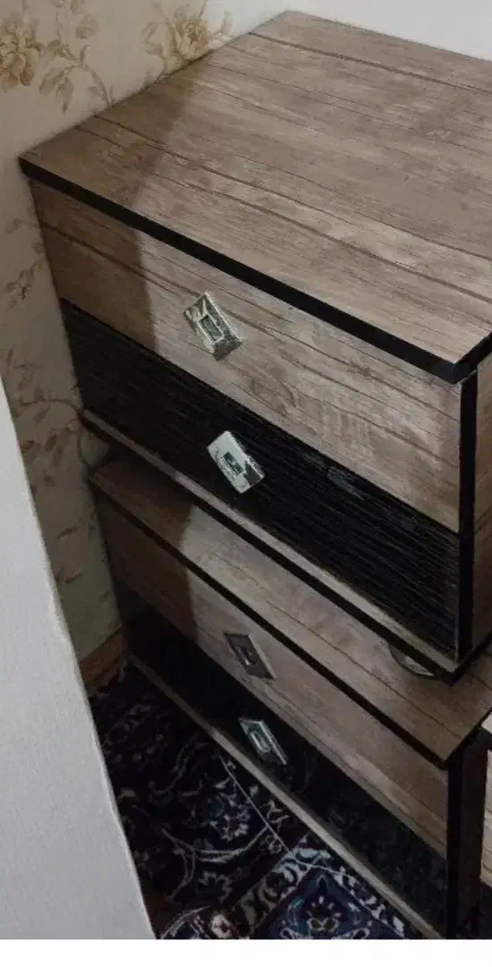 تختخواب  دونفری با دوتا عسلی وتشک|تخت و سرویس خواب|اردبیل, |دیوار