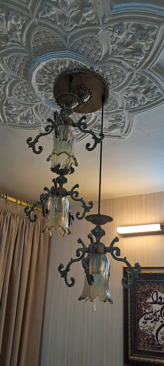 لوستر ۳شاخه|لوستر و چراغ آویز|اصفهان, مولوی|دیوار
