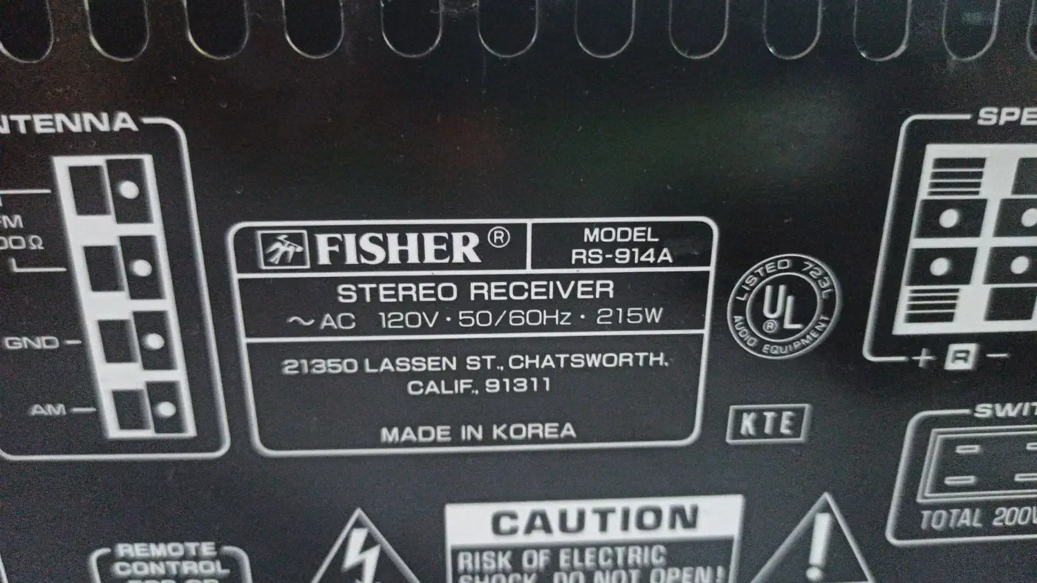 آمپلی فایر استریو Fisher مدل RS914A|سیستم صوتی خانگی|گرمدره, |دیوار