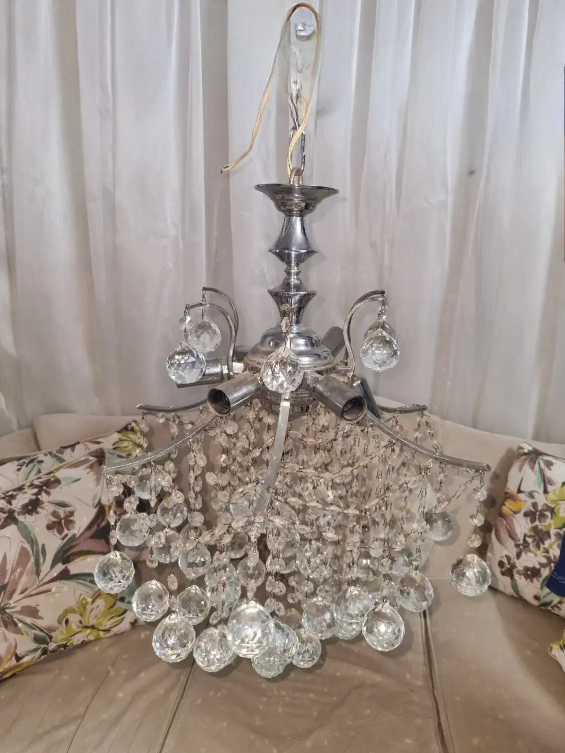 لوستر کریستال ۶ شاخه|لوستر و چراغ آویز|مشهد, شهید مطهری|دیوار