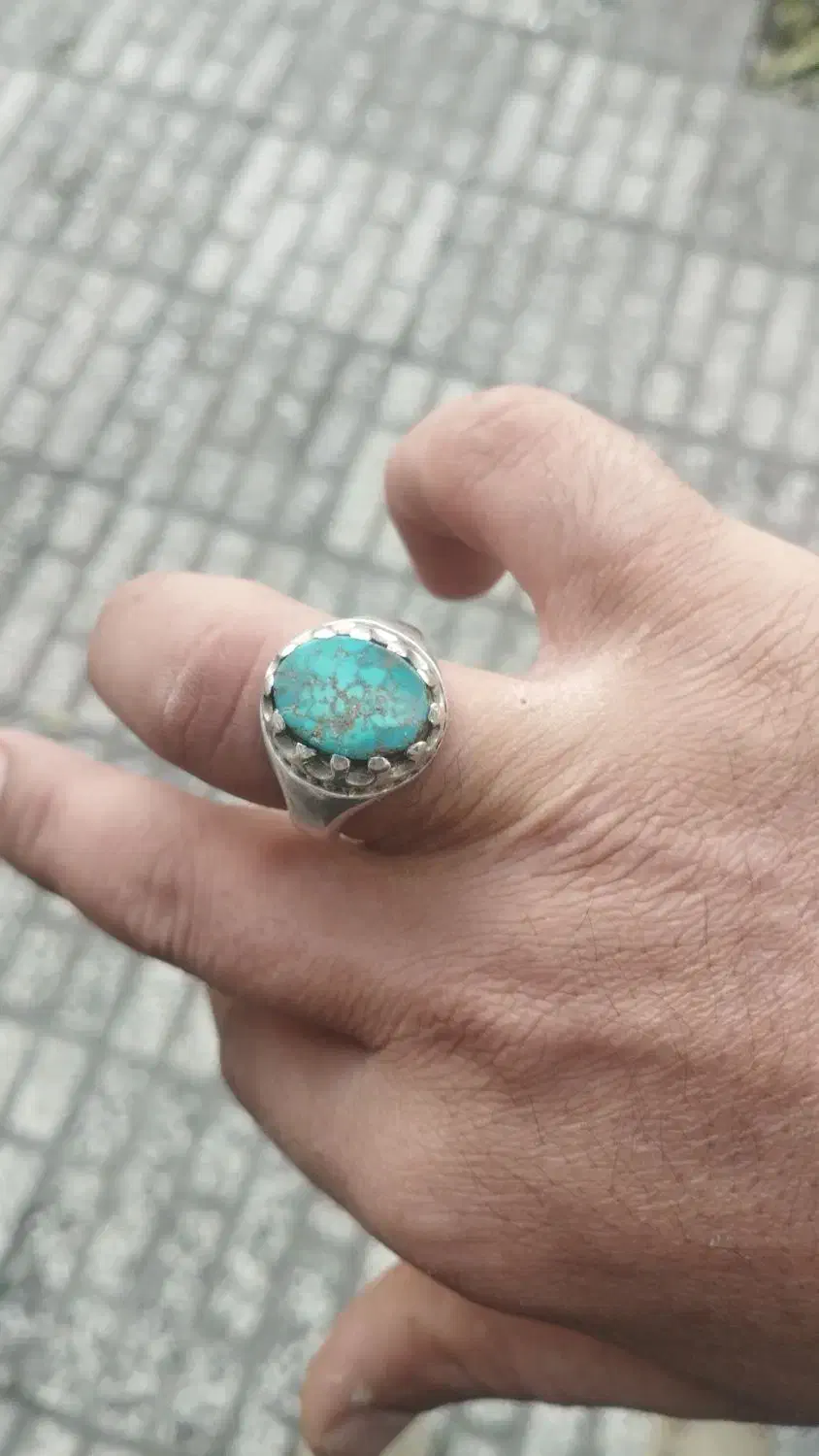 انگشتر نقره فیروزه نیشابور|جواهرات|گرگان, |دیوار