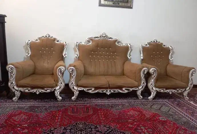 مبل سلطنتی درحد نو قیمت حراجی فقط۴/۹۰۰ست کامل|مبلمان خانگی و میز عسلی|مسجد سلیمان, |دیوار