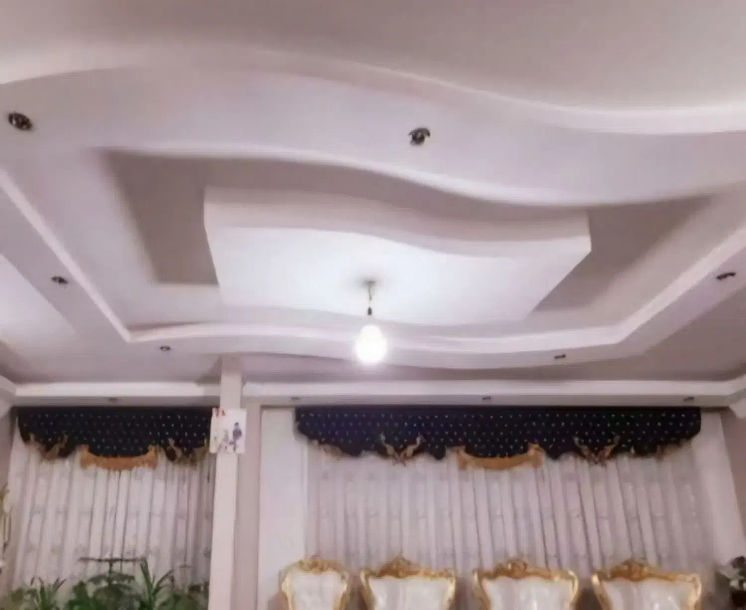 دوعدد پرده حریر|پرده، رانر، رومیزی|مشهد, گلبرگ|دیوار