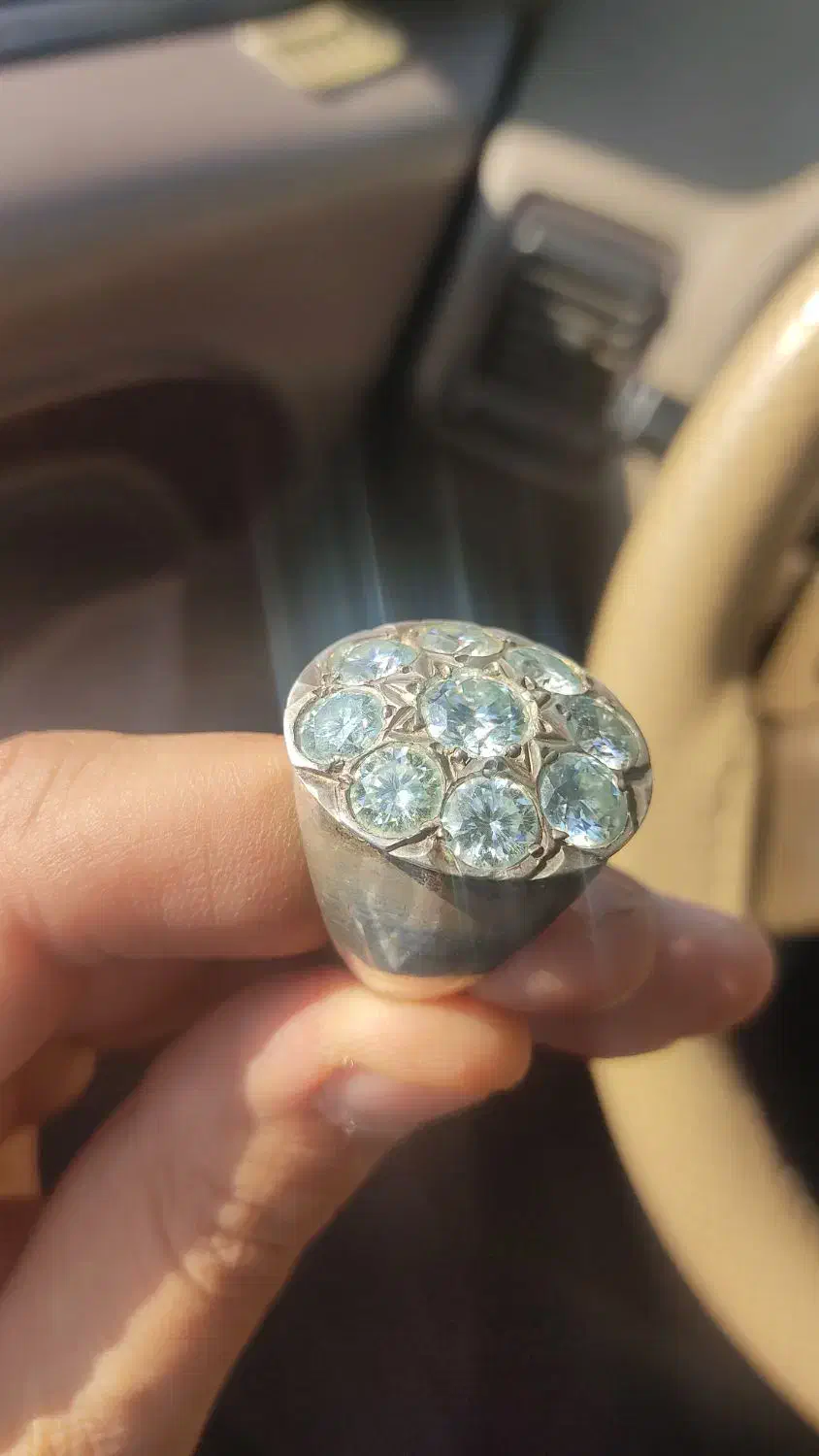 ده عدد انگشتر نفیس نقره بصورت یکجا|جواهرات|تاکستان, |دیوار