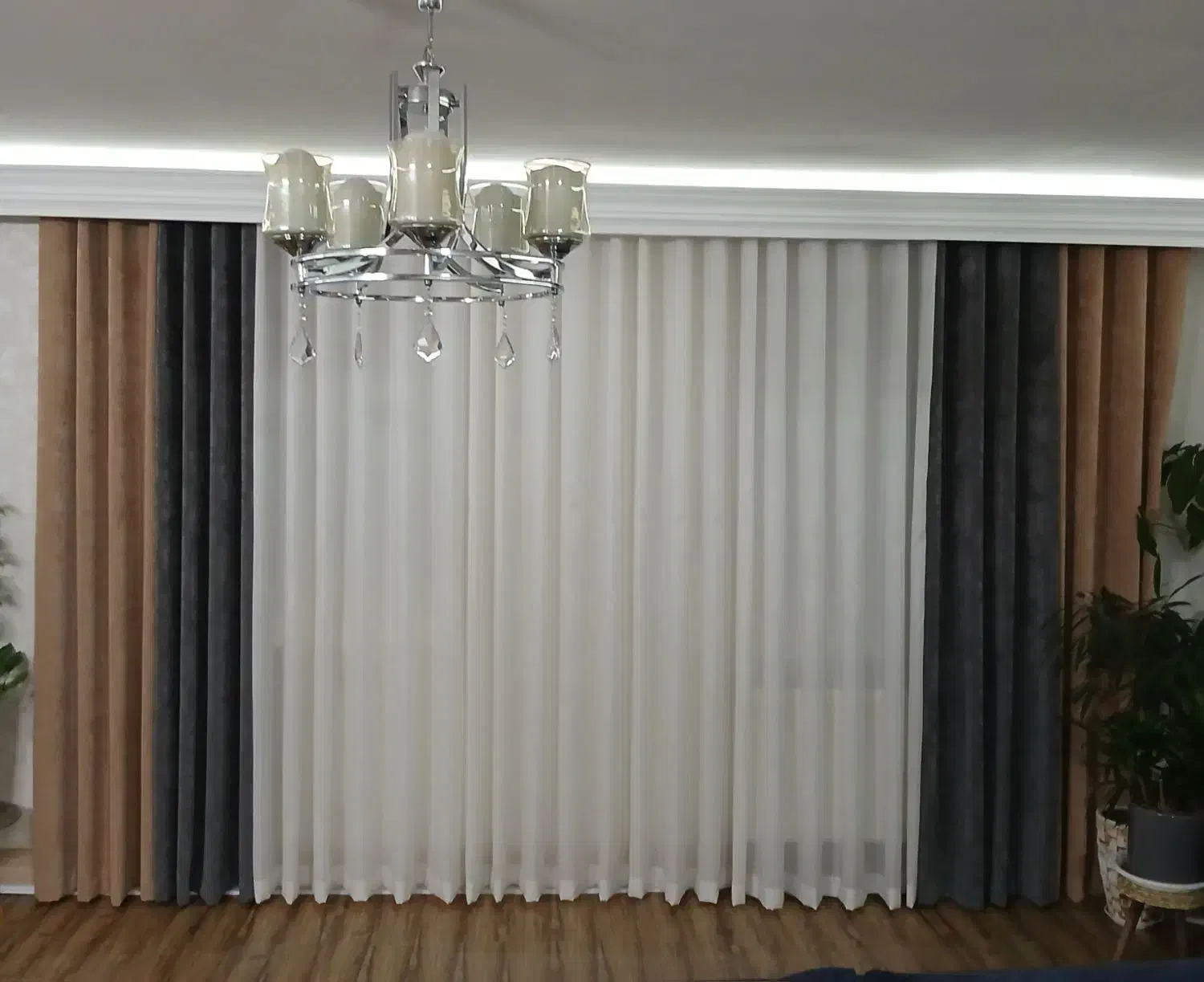 پرده حریر پانچ|پرده، رانر، رومیزی|فولادشهر, B2|دیوار