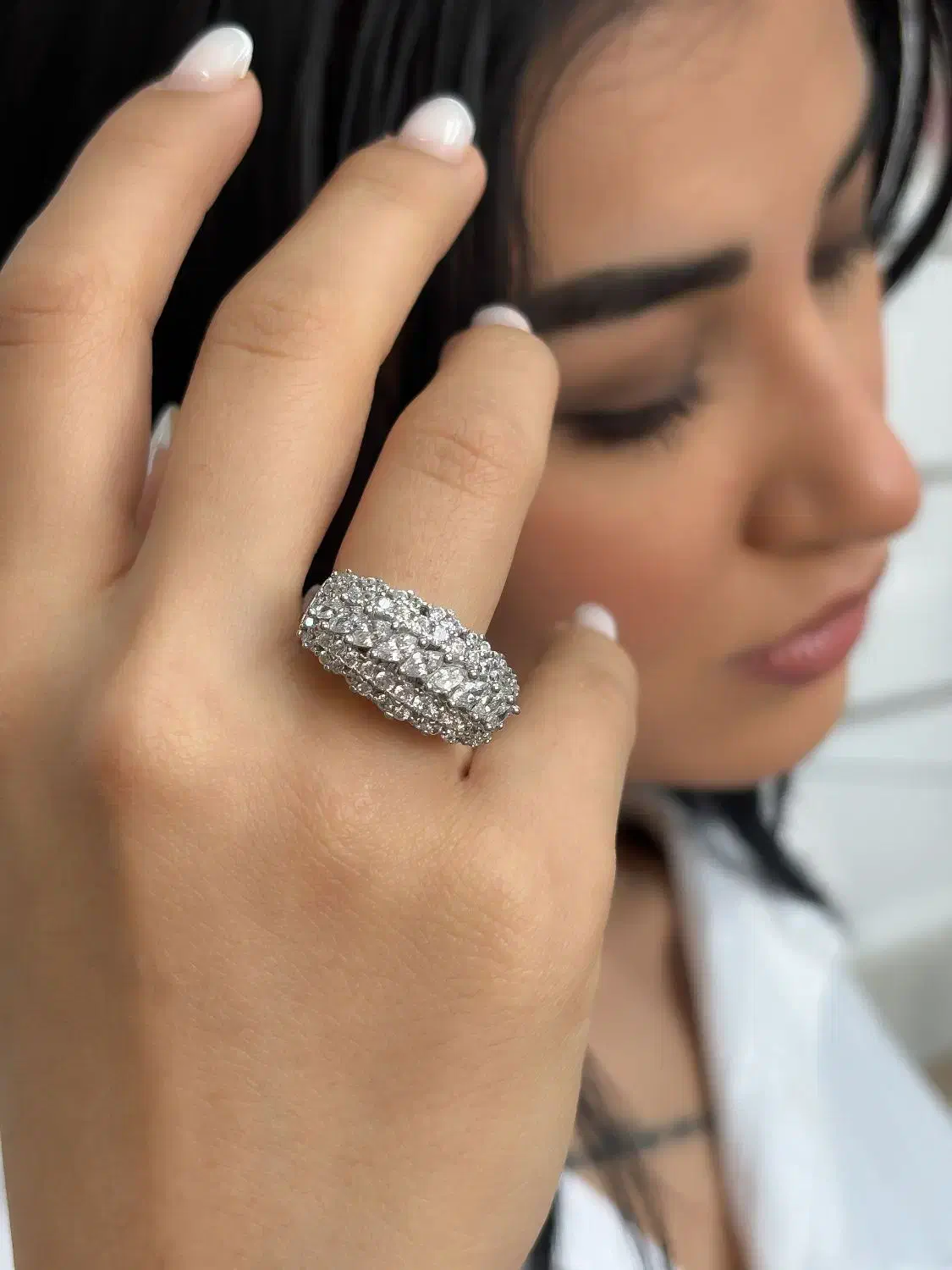 انگشتر نقره شاین طراح جذاب قالب طلا۳+۴۰بدون دستمزد|بدلیجات|تبریز, |دیوار